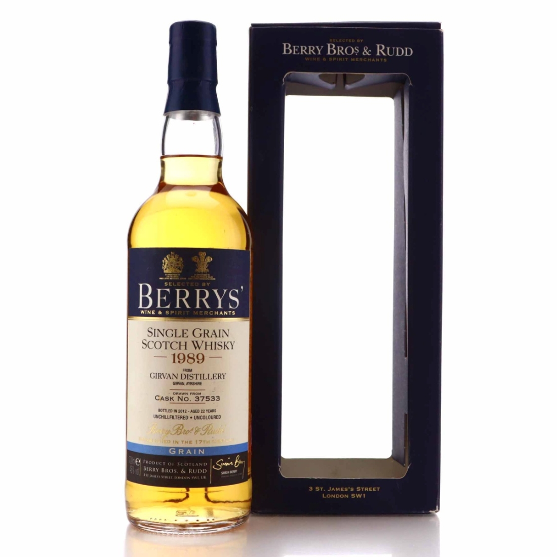 Girvan 1989 Berry Brothers 22 Year Old