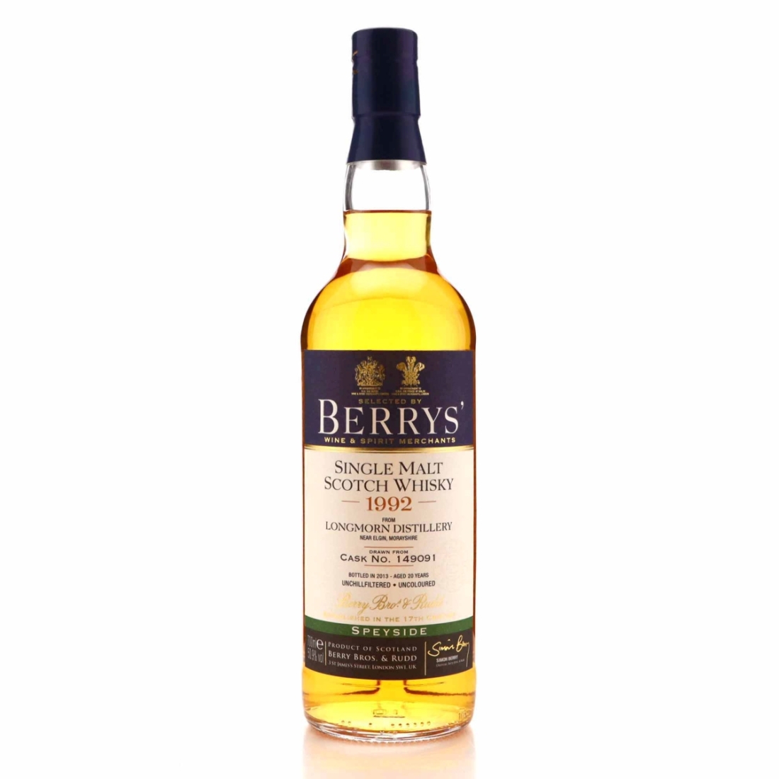 Longmorn 1992 Berry Brothers and Rudd 20 Year Old