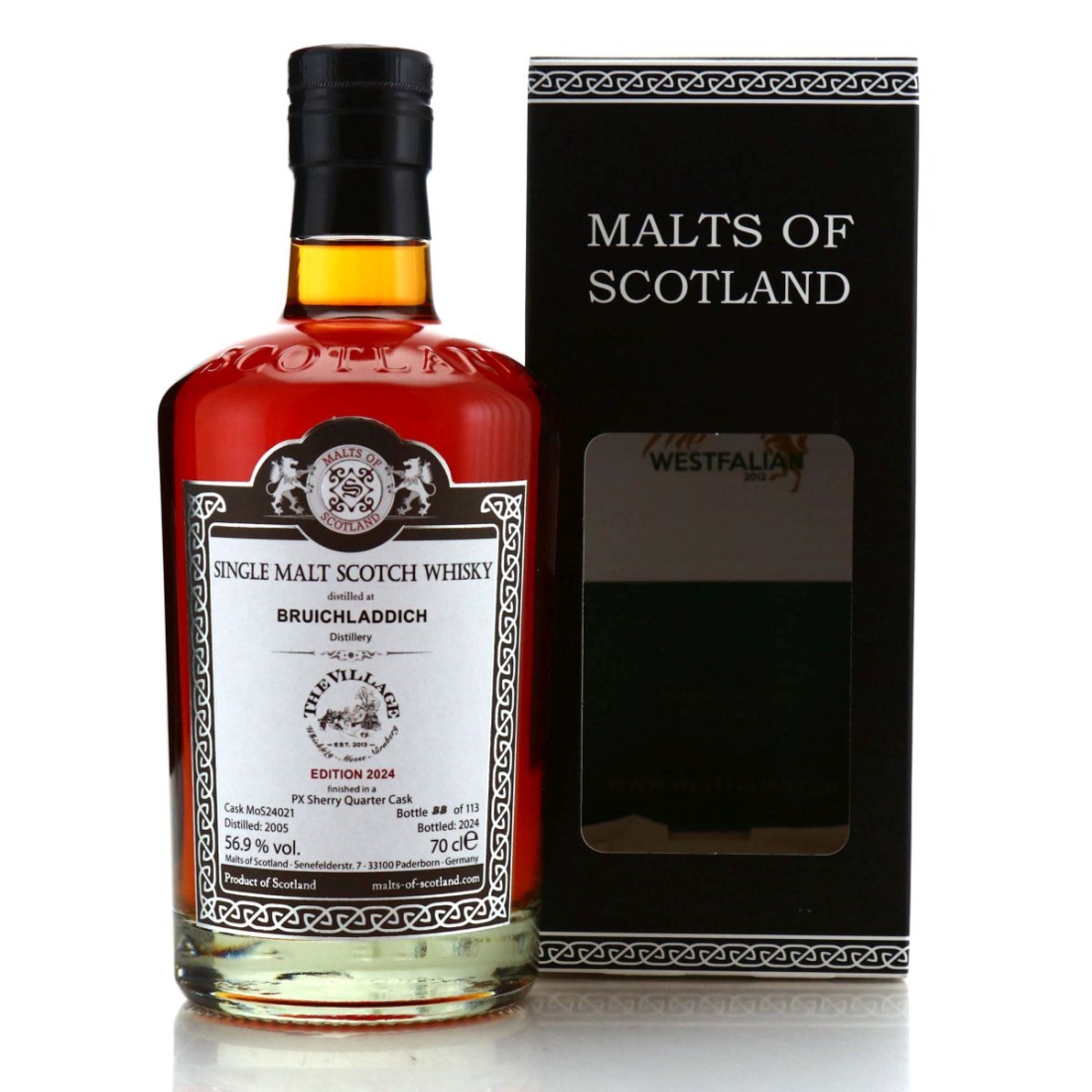 Bruichladdich 2005 Malts of Scotland PX Sherry Finish / The Village