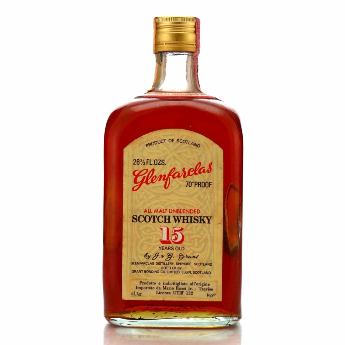 Glenfarclas 15 Year Old 1970s / Rossi Import