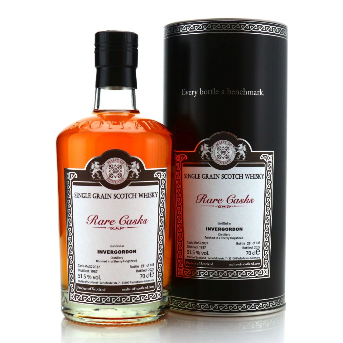 Invergordon 1987 Malts of Scotland Sherry Hogshead / Rare Casks