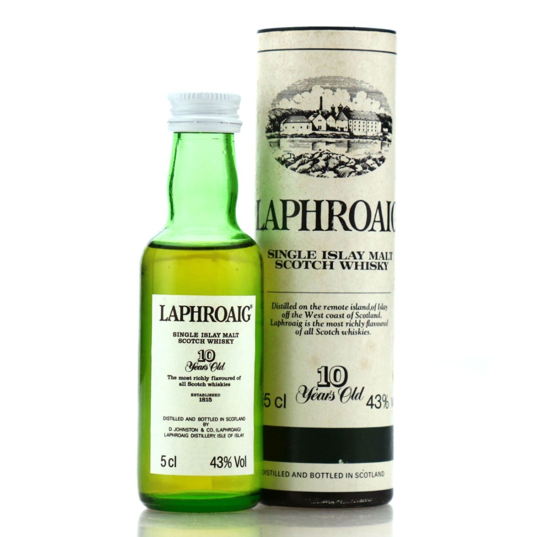 Laphroaig 10 Year Old Miniature 5cl 1980s