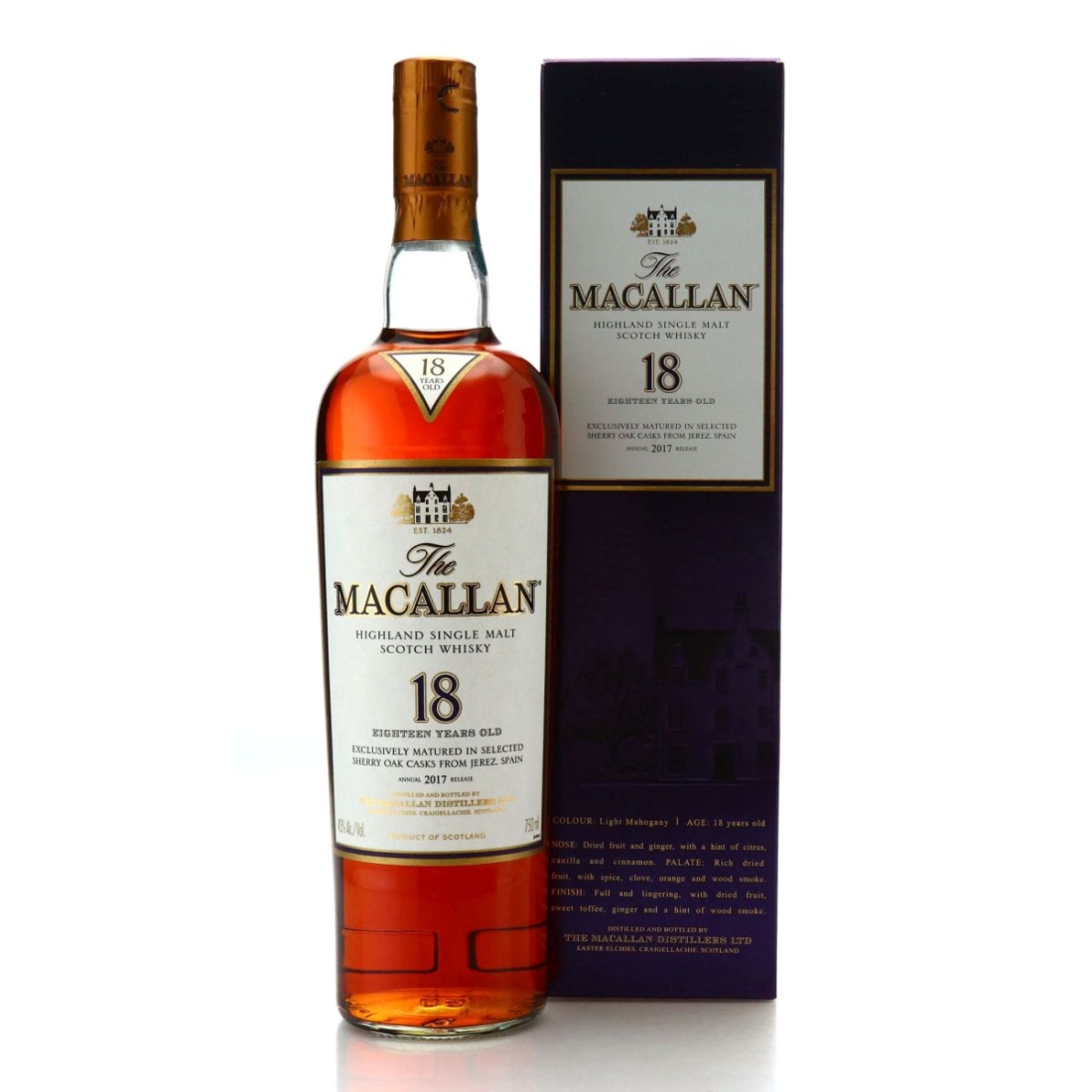 Macallan 18 Year Old 2017 Release / 75cl US Import