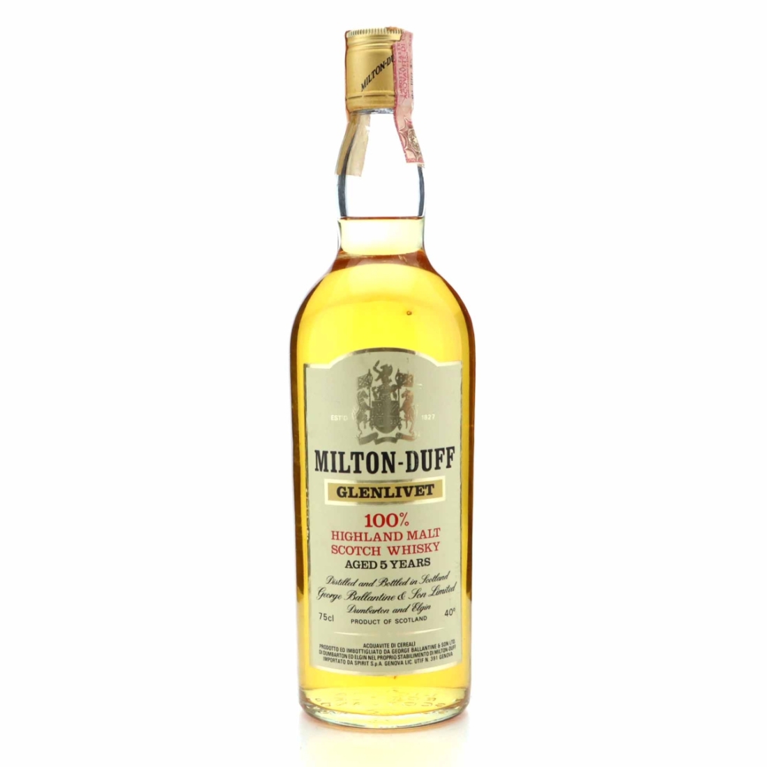Miltonduff 5 Year Old 1970s / Spirit Import
