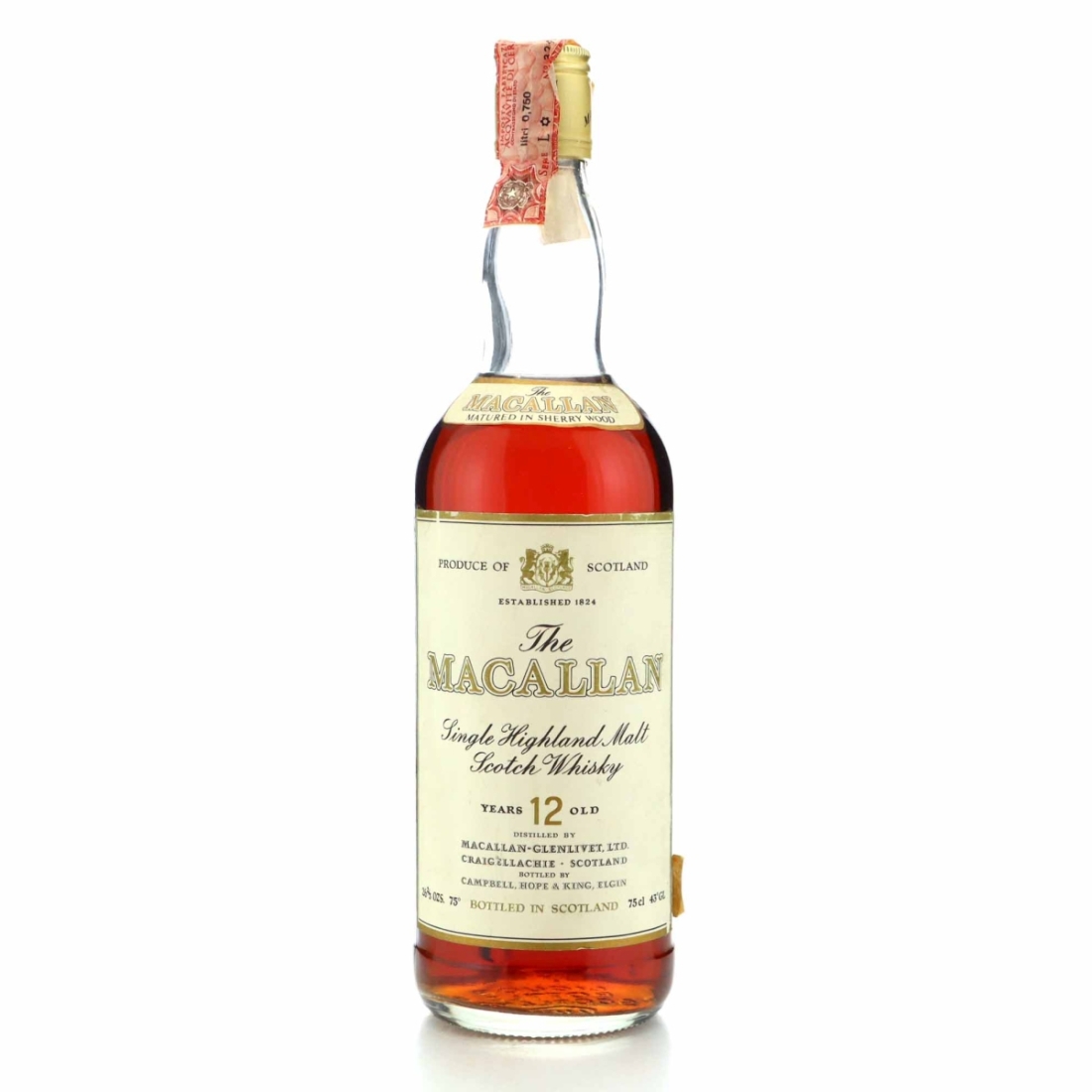 Macallan 12 Year Old 1980s / Rossi Import