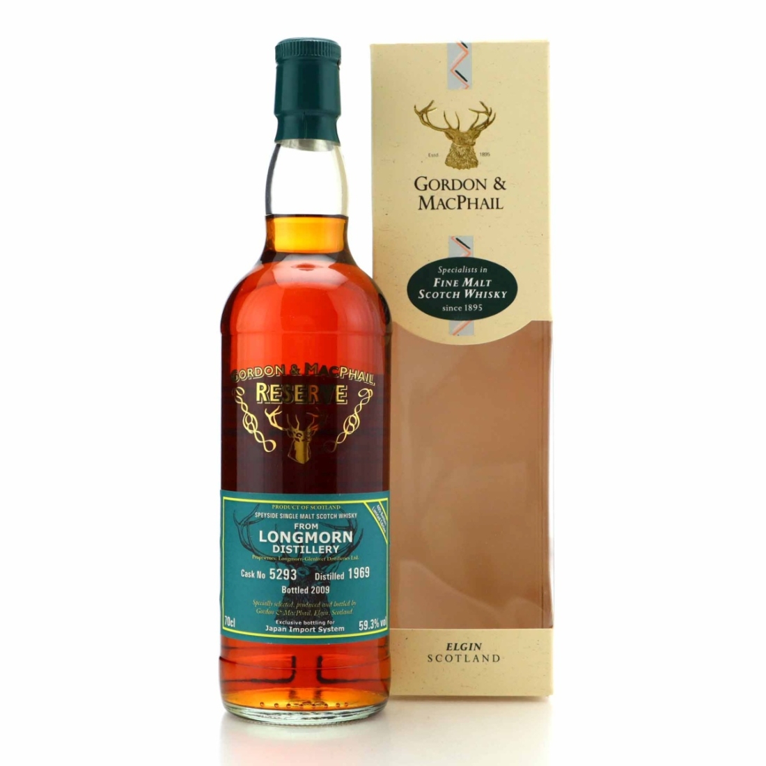 Longmorn 1969 Gordon and MacPhail Single Cask Reserve​ #5293 / Japan Import System