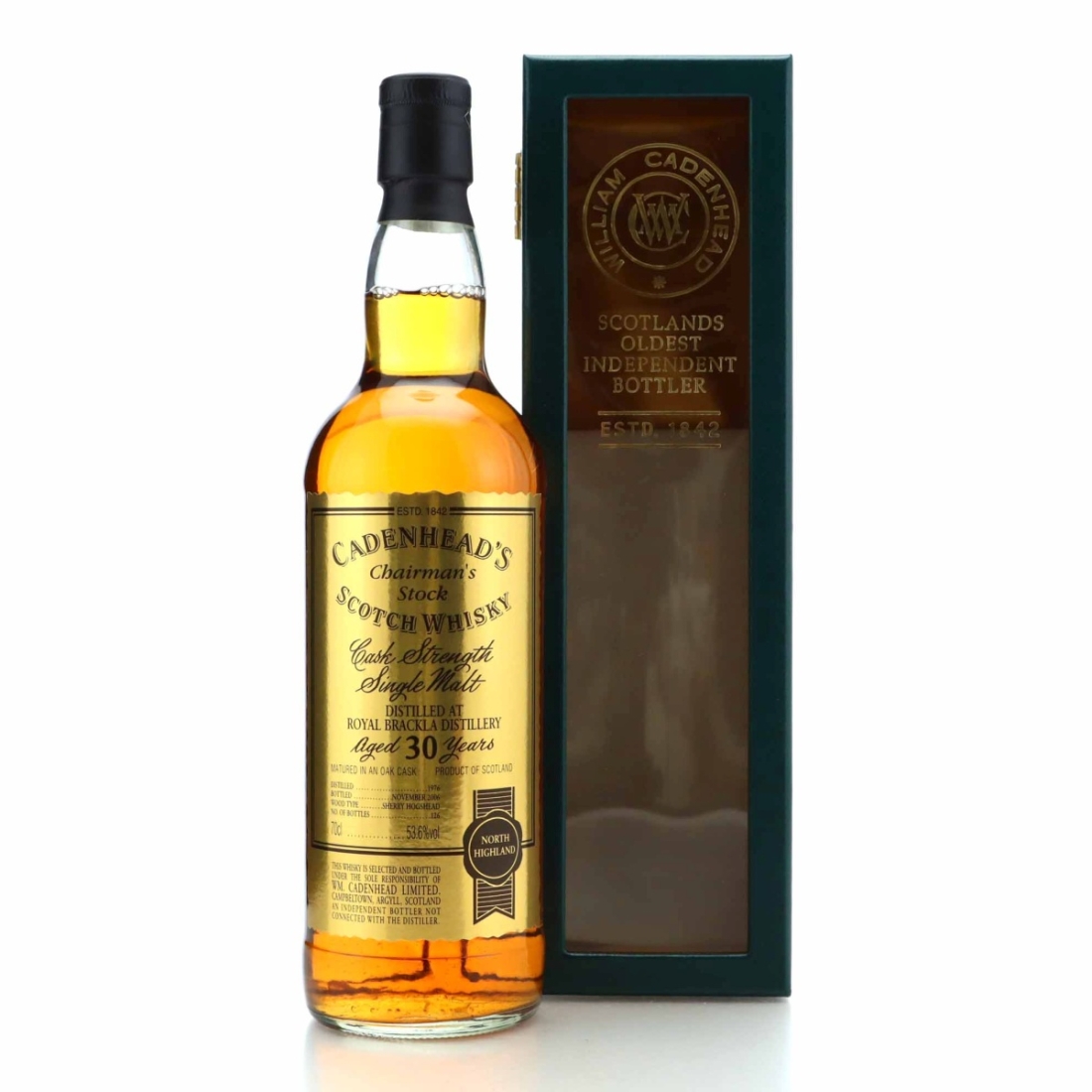 Royal Brackla 1976 Cadenhead's 30 Year Old Chairman's Stock