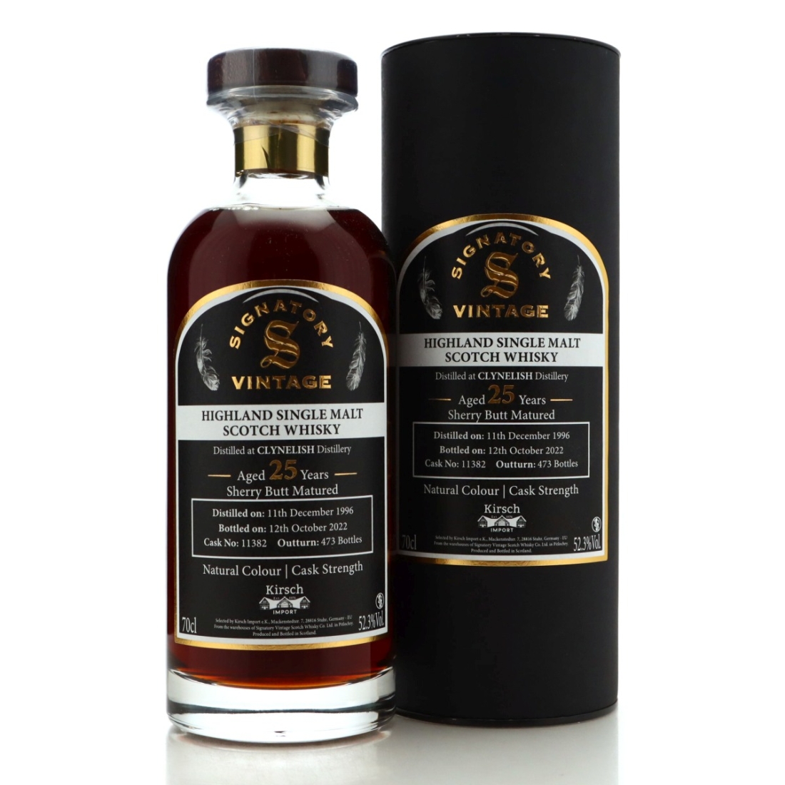 Clynelish 1996 Signatory Vintage 25 Year Old / Kirsch Import
