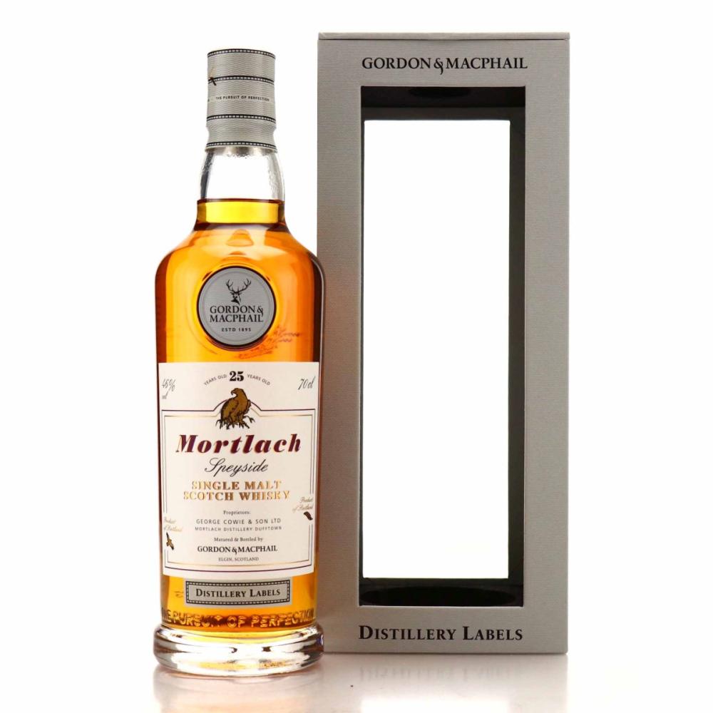 Mortlach 25 Year Old Gordon and MacPhail Distillery Labels