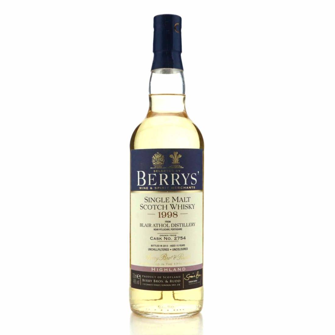 Blair Athol 1998 Berry Brothers & Rudd 15 Year Old