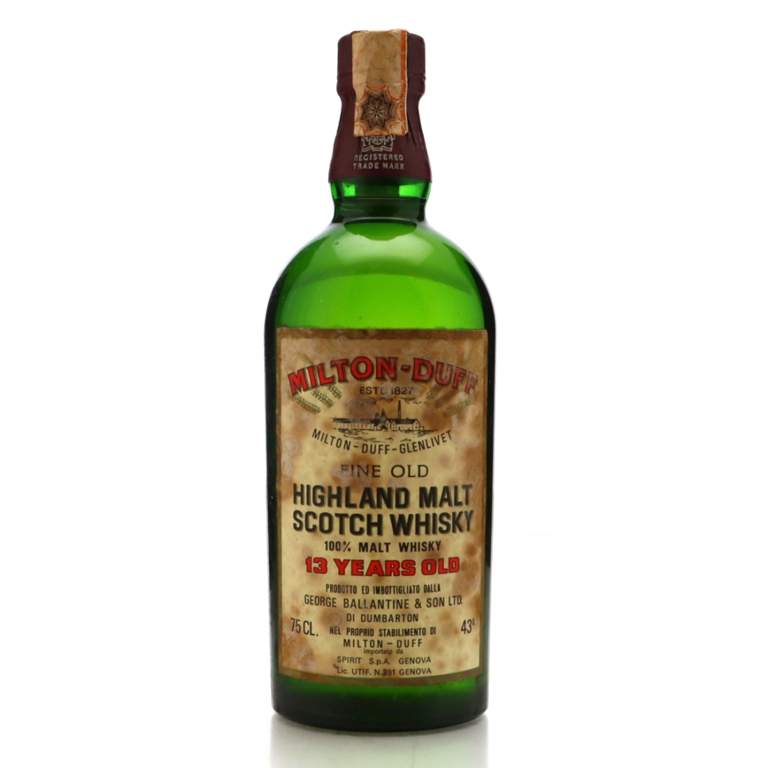 Miltonduff 13 Year Old 1970s / Spirit Import