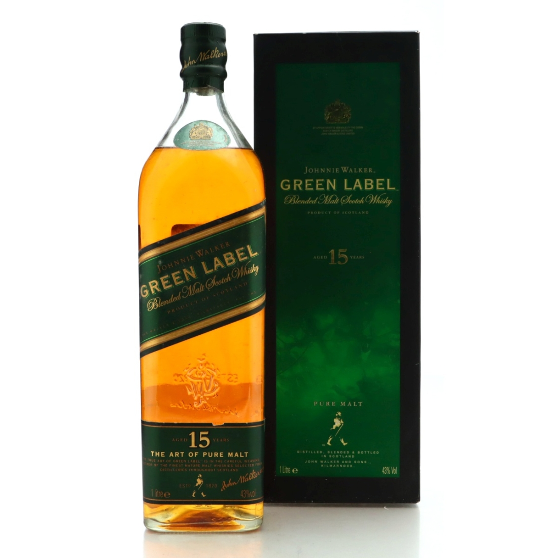 Johnnie Walker Green Label 15 Year Old 1 Litre