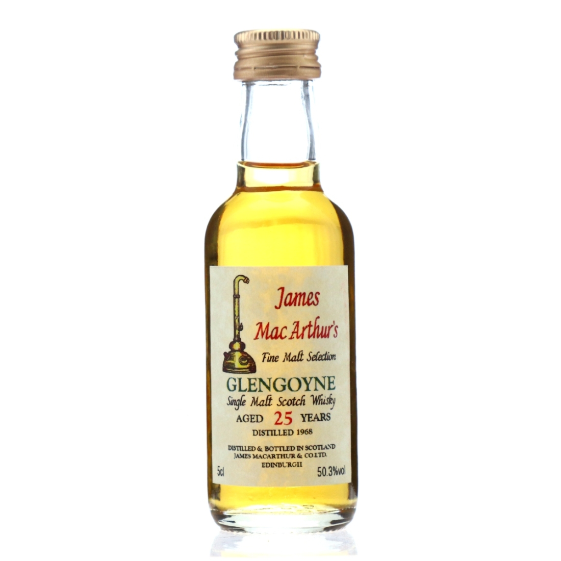 Glengoyne 1968 James MacArthur 25 Year Old Miniature