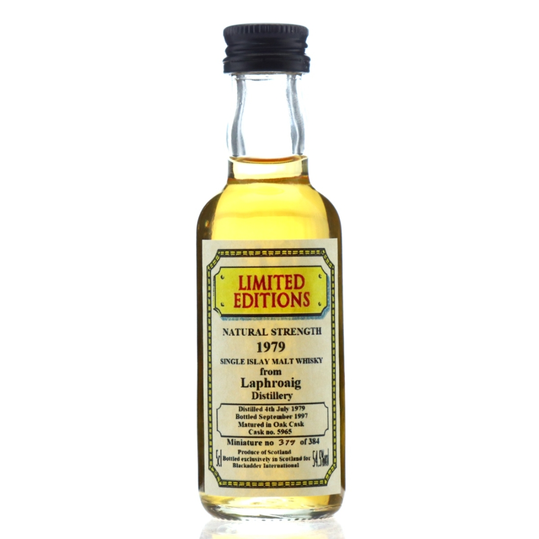 Laphroaig 1979 Blackadder Single Cask #5965 Miniature