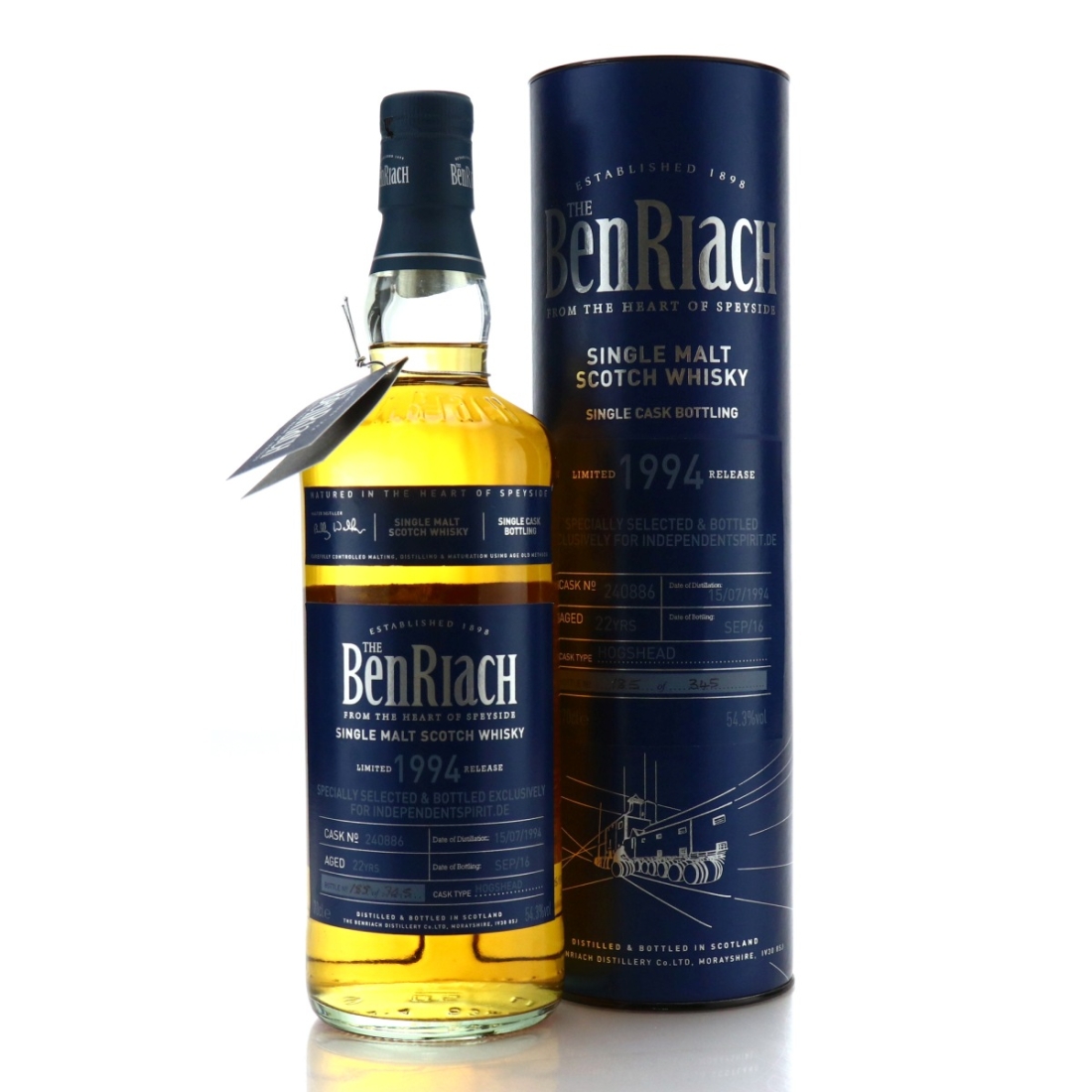 Benriach 1994 Single Cask 22 Year Old #240886 / Independent Spirit