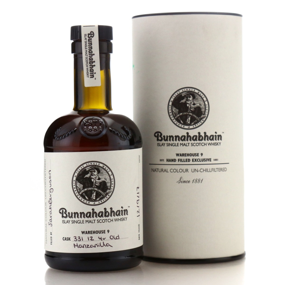 Bunnahabhain 12 Year Old Hand Filled 2017 20cl / Manzanilla