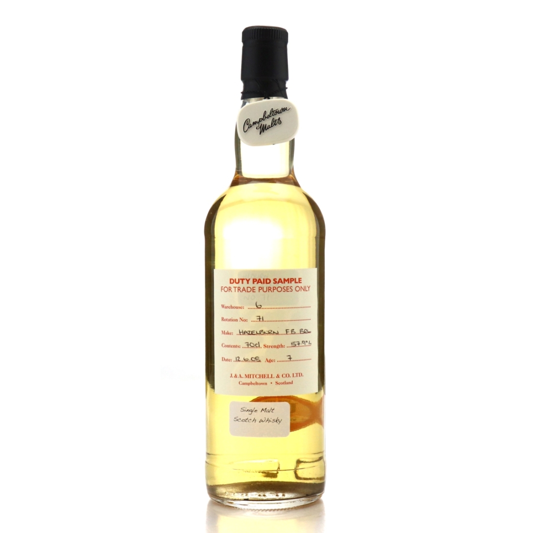 Hazelburn 2008 Duty Paid Sample 7 Year Old