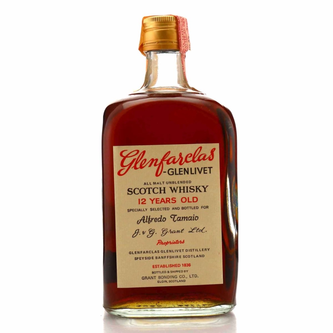 Glenfarclas 12 Year Old Grant Bonding Co 1970s / Trimani Import