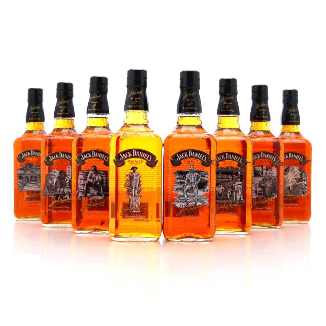 Jack Daniel's Old No.7 Brand 86 Proof / Scenes from Lynchburg #1-8 8 x 75cl