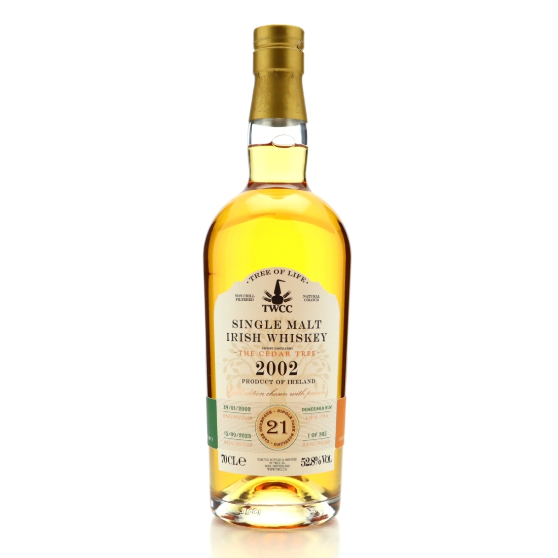 Irish Single Malt 2002 The Whisky Cask Company 21 Year Old Demerara Rum