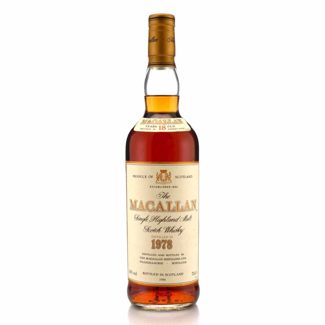 Macallan 1978 18 Year Old 75cl / Duty Free