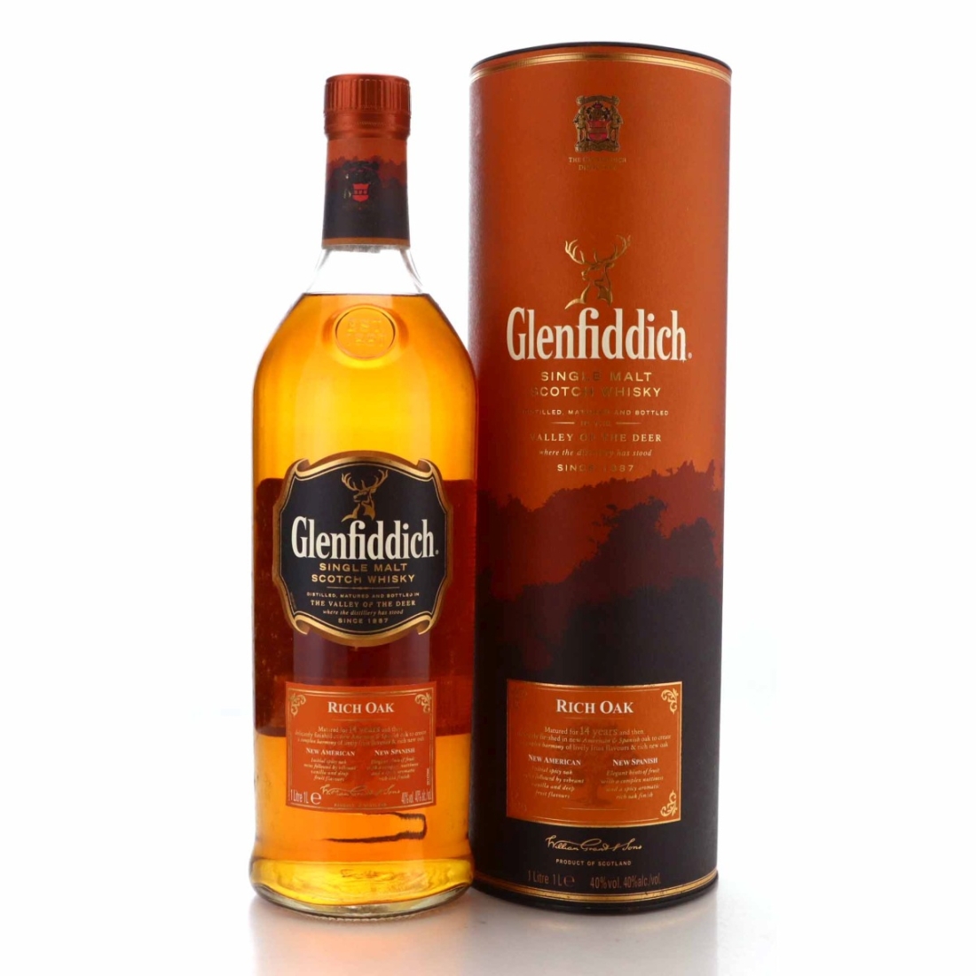 Glenfiddich 14 Year Old Rich Oak pre-2014 1 Litre