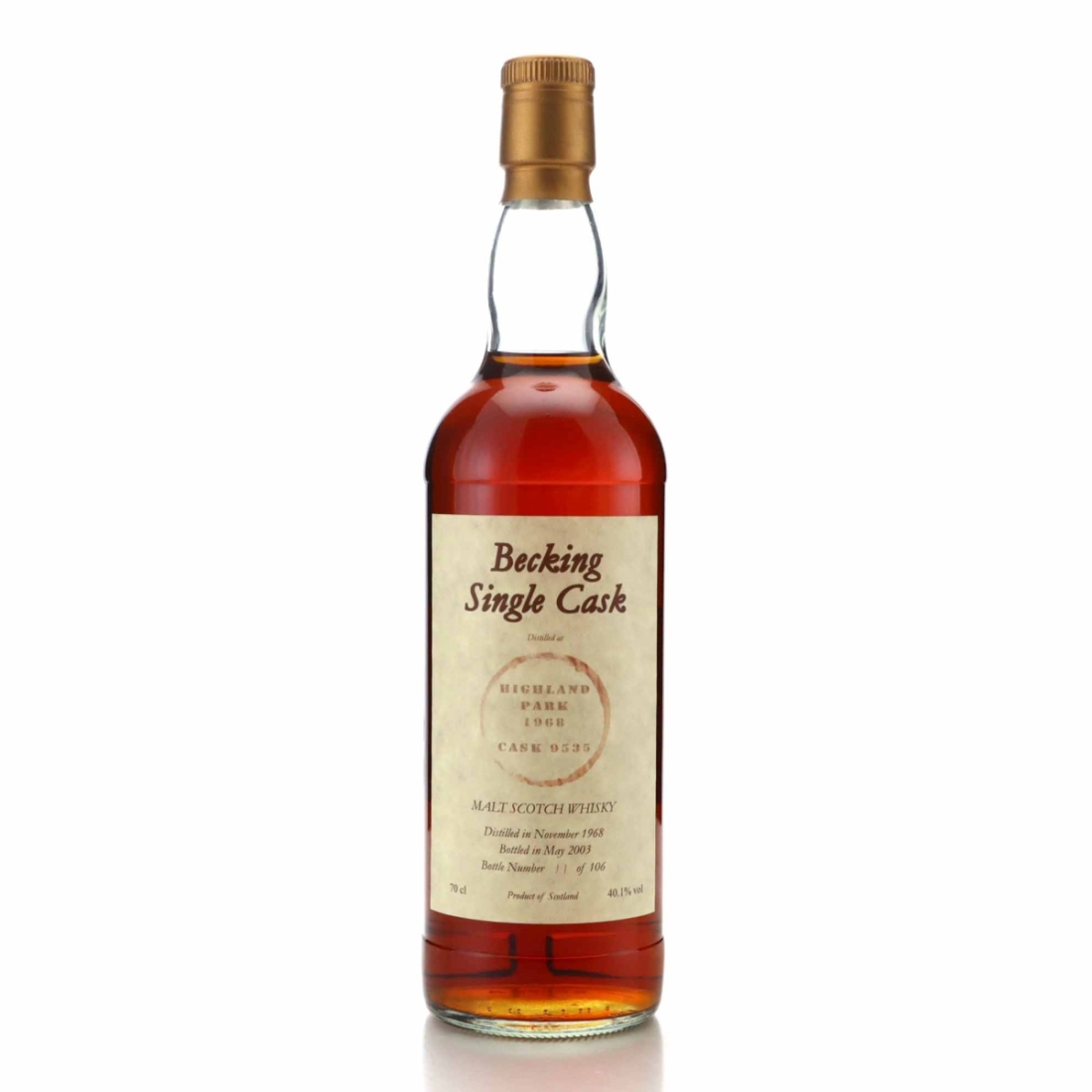 Highland Park 1968 Duncan Taylor 34 Year Old / Becking