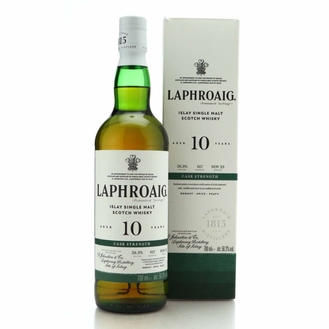Laphroaig 10 Year Old Cask Strength Batch #017