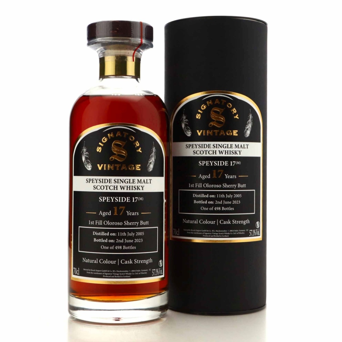 Macallan 'Speyside 17' 2005 Signatory Vintage 17 Year Old Cask Strength Decanter