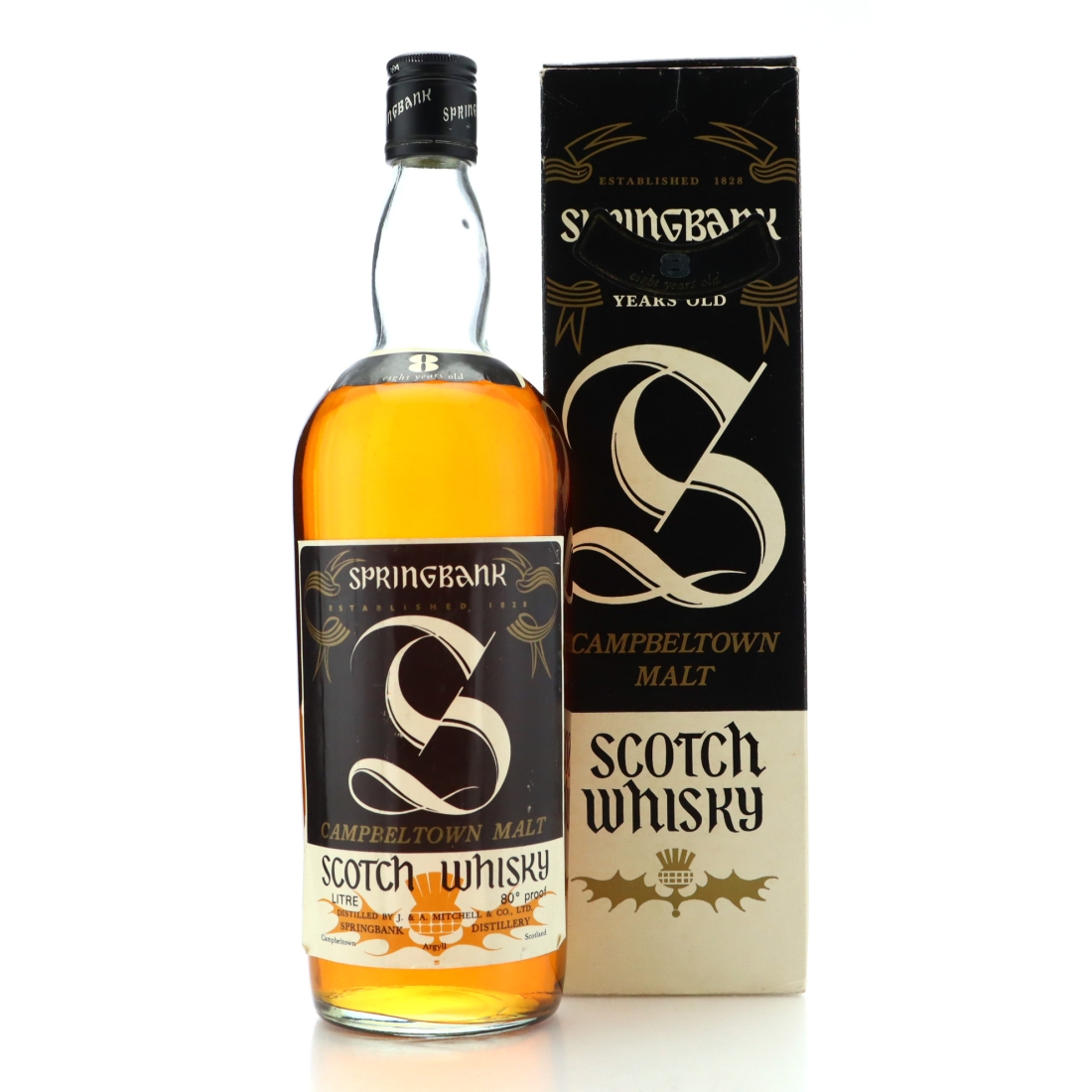Springbank 8 Year Old 80 Proof 1 Litre 1970s