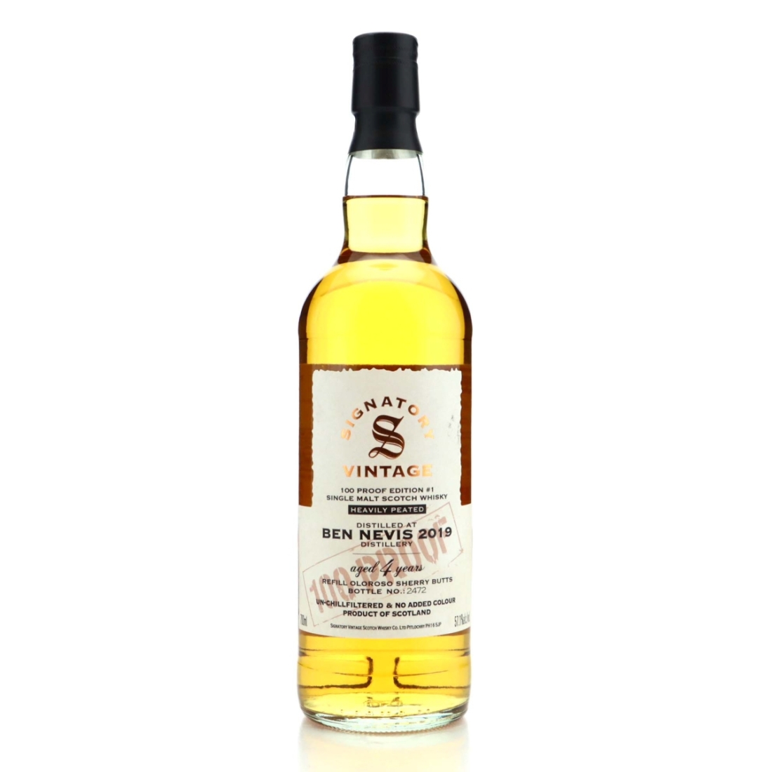 Ben Nevis 2019 Signatory Vintage 4 Year Old Heavily Peated
