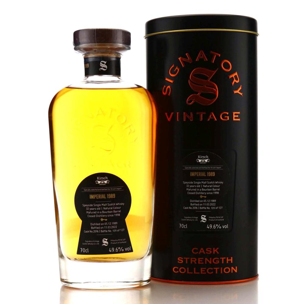 Imperial 1989 Signatory Vintage 32 Year Old Cask Strength / Kirsch Import