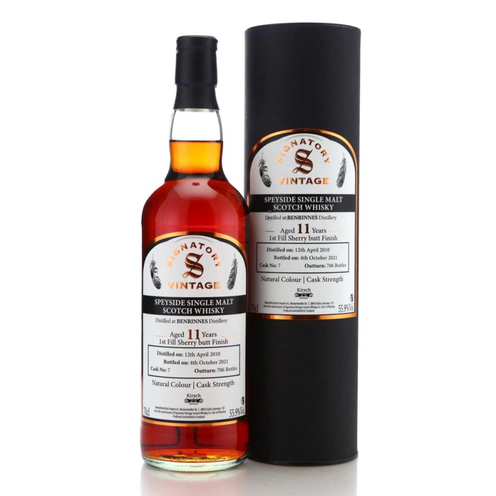 Benrinnes 2010 Signatory Vintage 11 Year Old / Kirsch Import