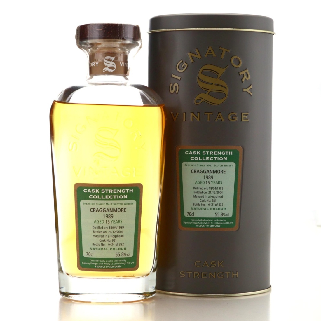 Cragganmore 1989 Signatory Vintage 15 Year Old #981