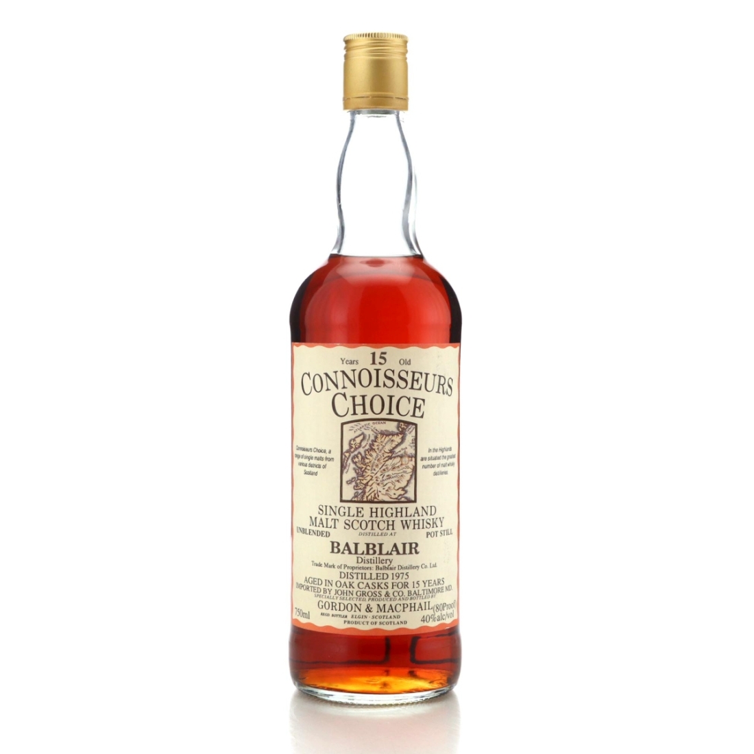 Balblair 1975 Gordon and MacPhail 15 Year Old 75cl / John Gross, US