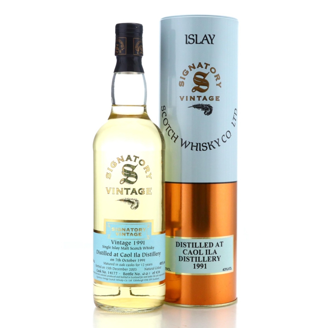 Caol Ila 1991 Signatory Vintage 12 Year Old #14177