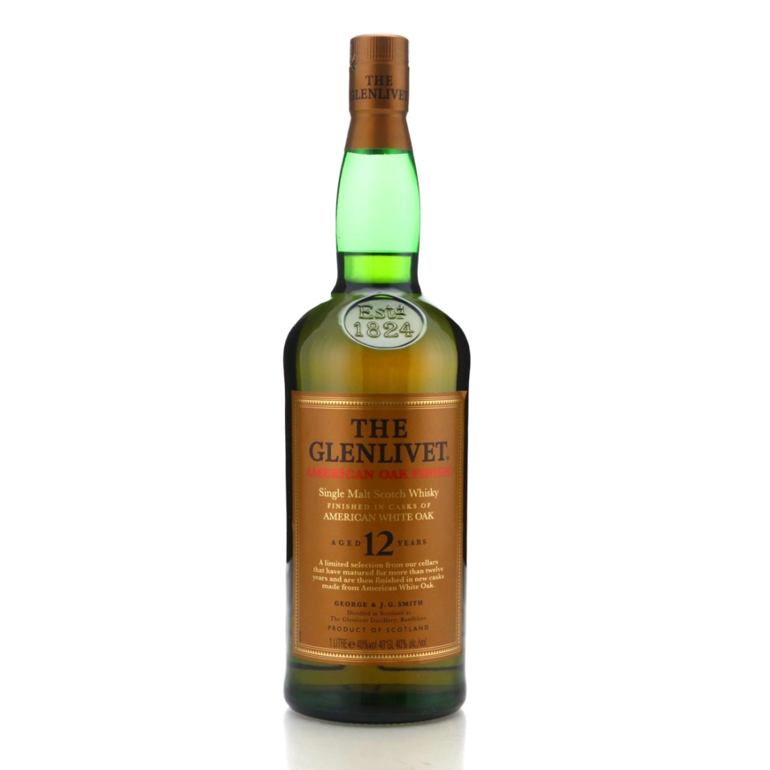 Glenlivet 12 Year Old American Oak Finish 1 Litre