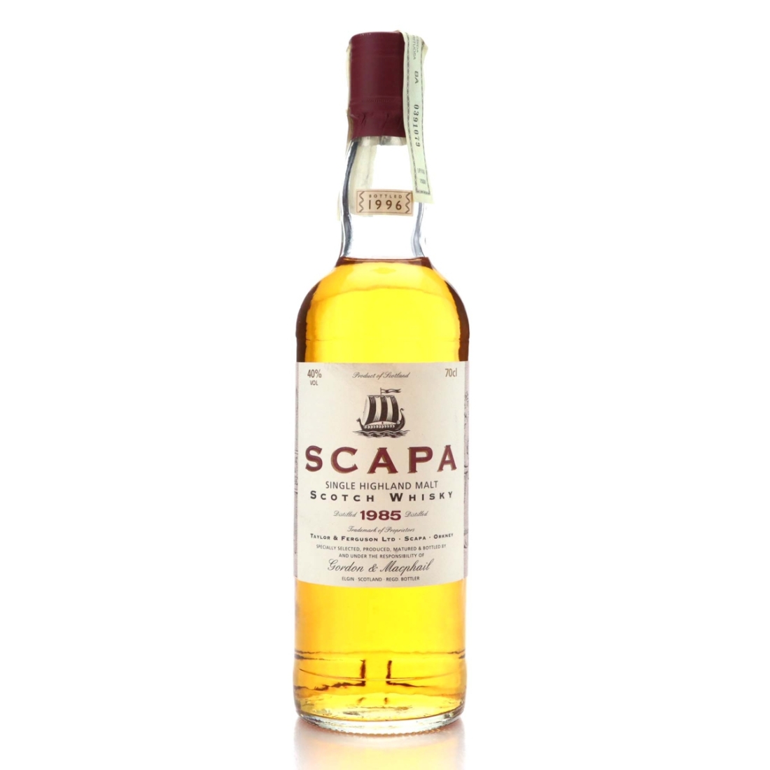 Scapa 1985 Gordon and MacPhail bottled 1996