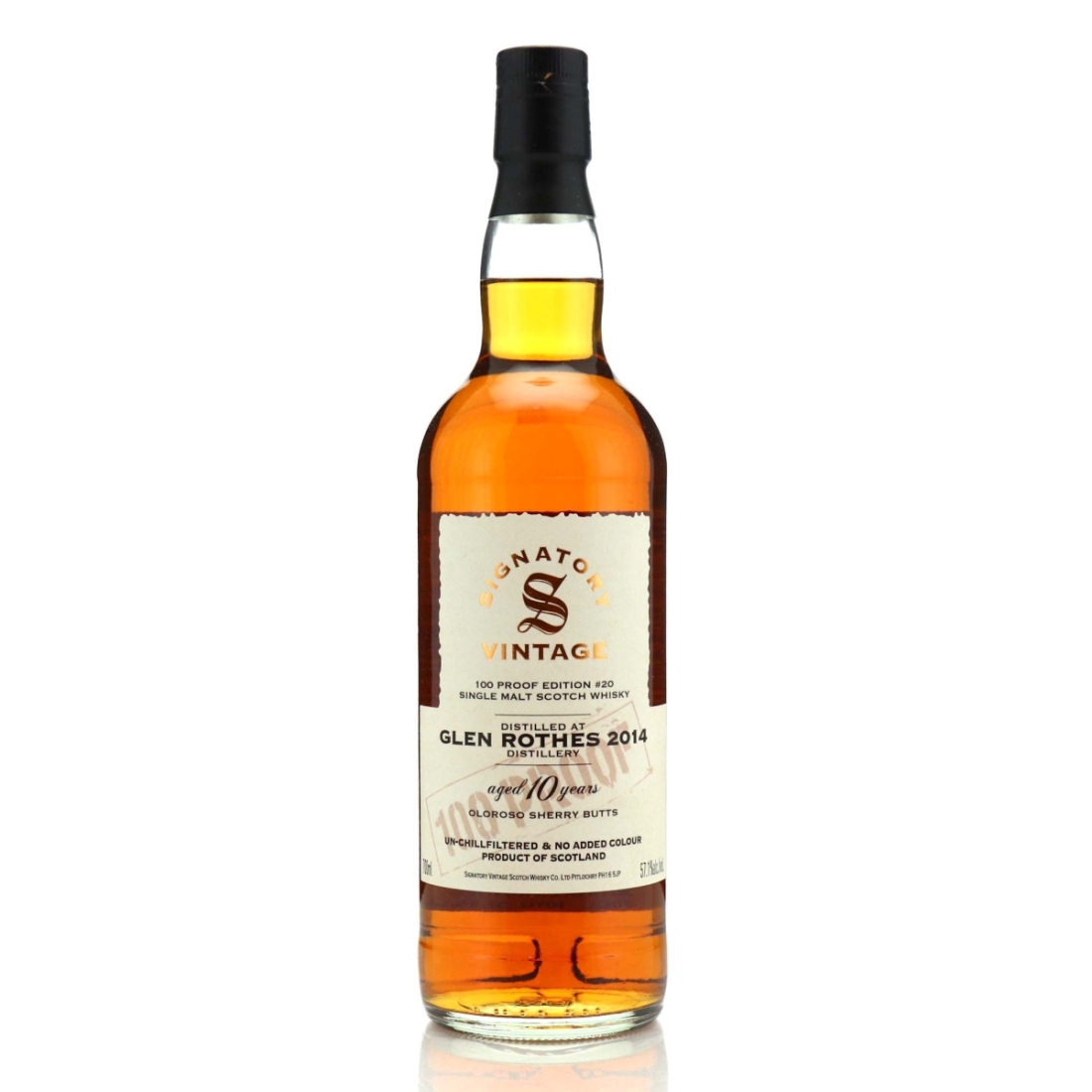 Glenrothes 2014 Signatory Vintage 10 Year Old 100 Proof