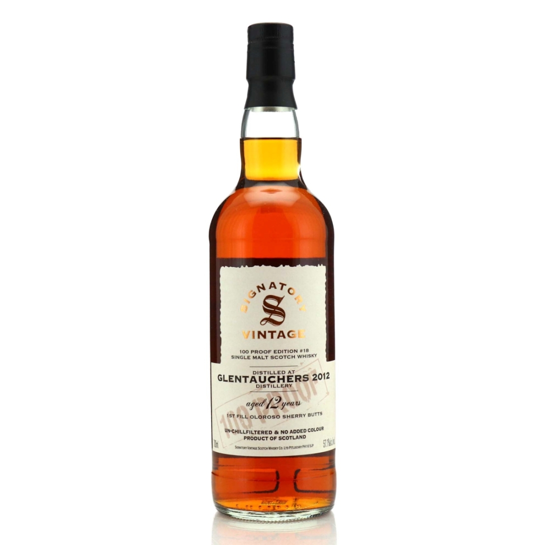 Glentauchers 2012 Signatory Vintage 12 Year Old 100 Proof