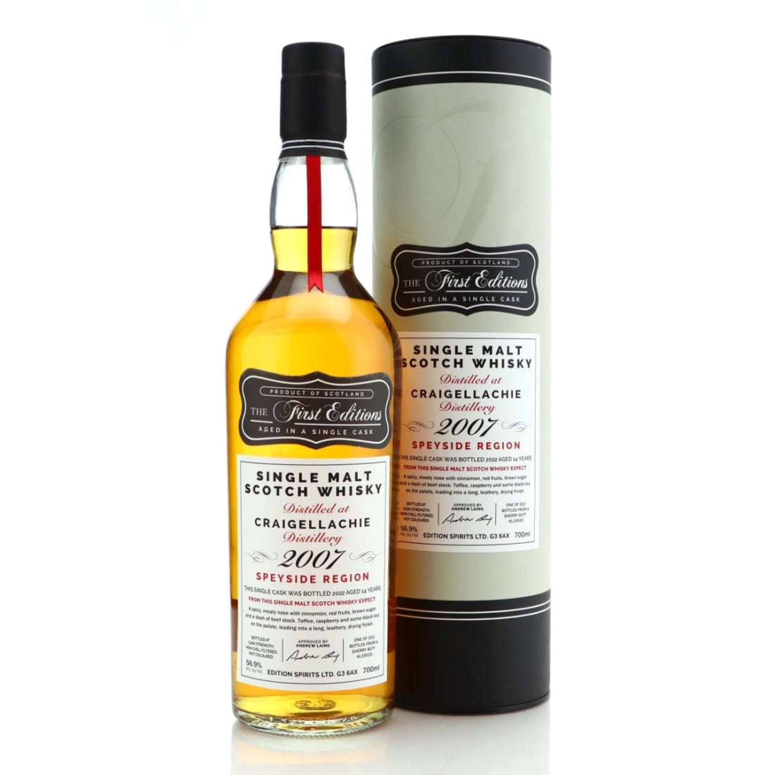 Craigellachie 2007 First Editions 14 Year Old