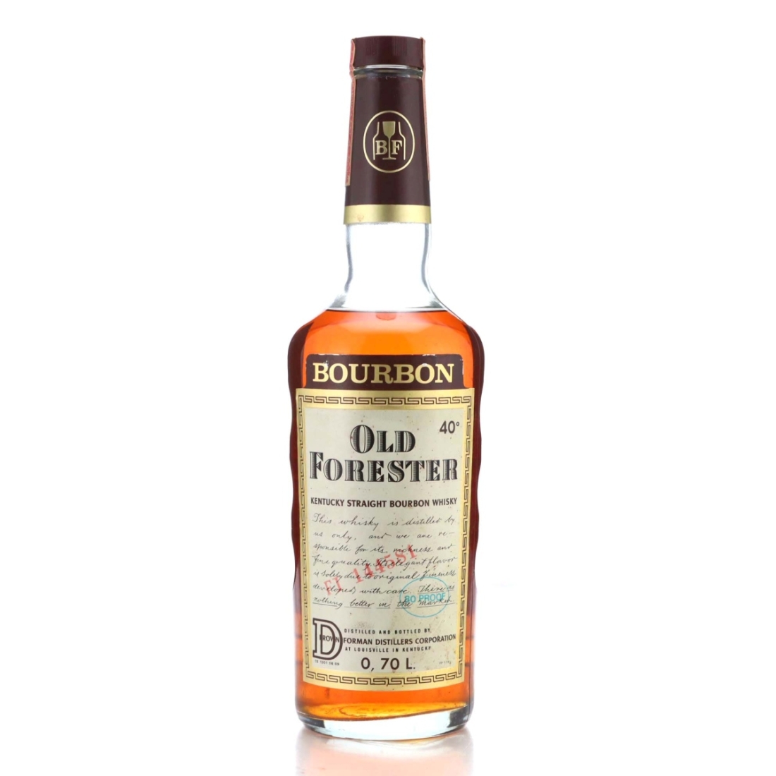 Old Forester Kentucky Straight Bourbon 70cl 1978