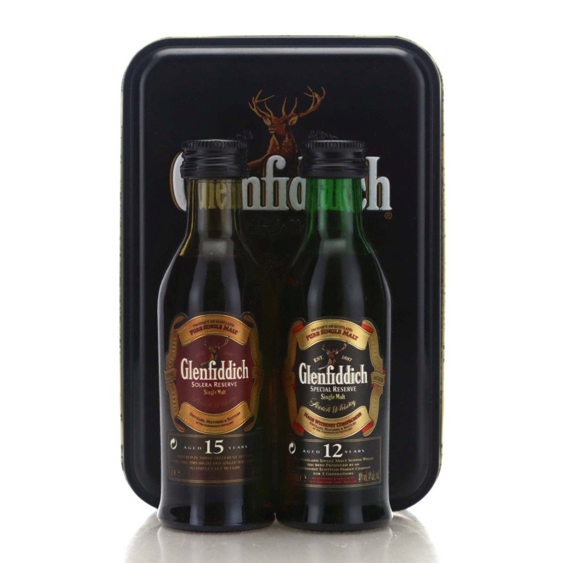 Glenfiddich Miniature Gift Pack Including 12 and 15 Year Old 2 x 5cl