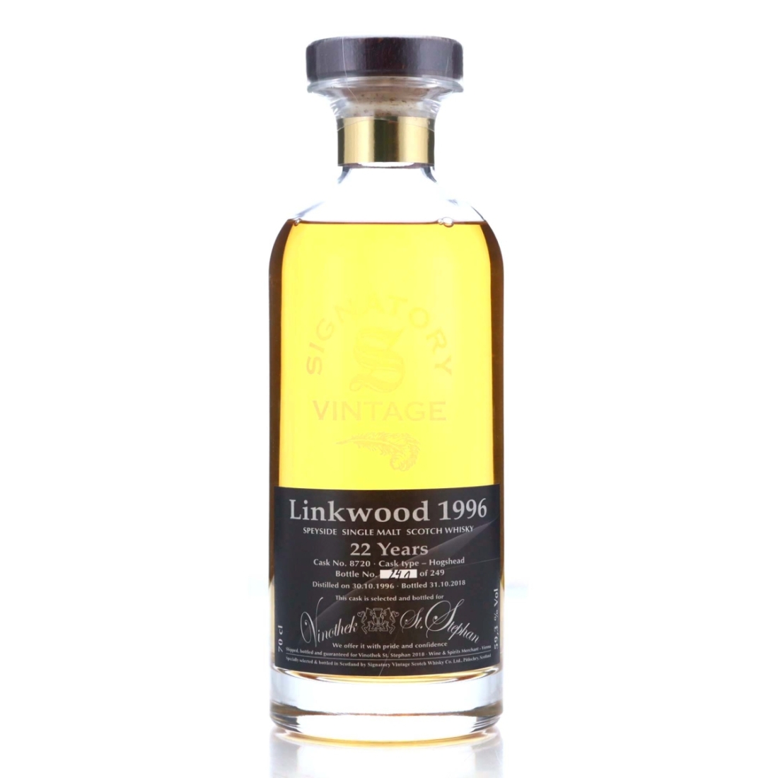 Linkwood 1996 Signatory Vintage 22 Year Old / Vinothek St Stephan