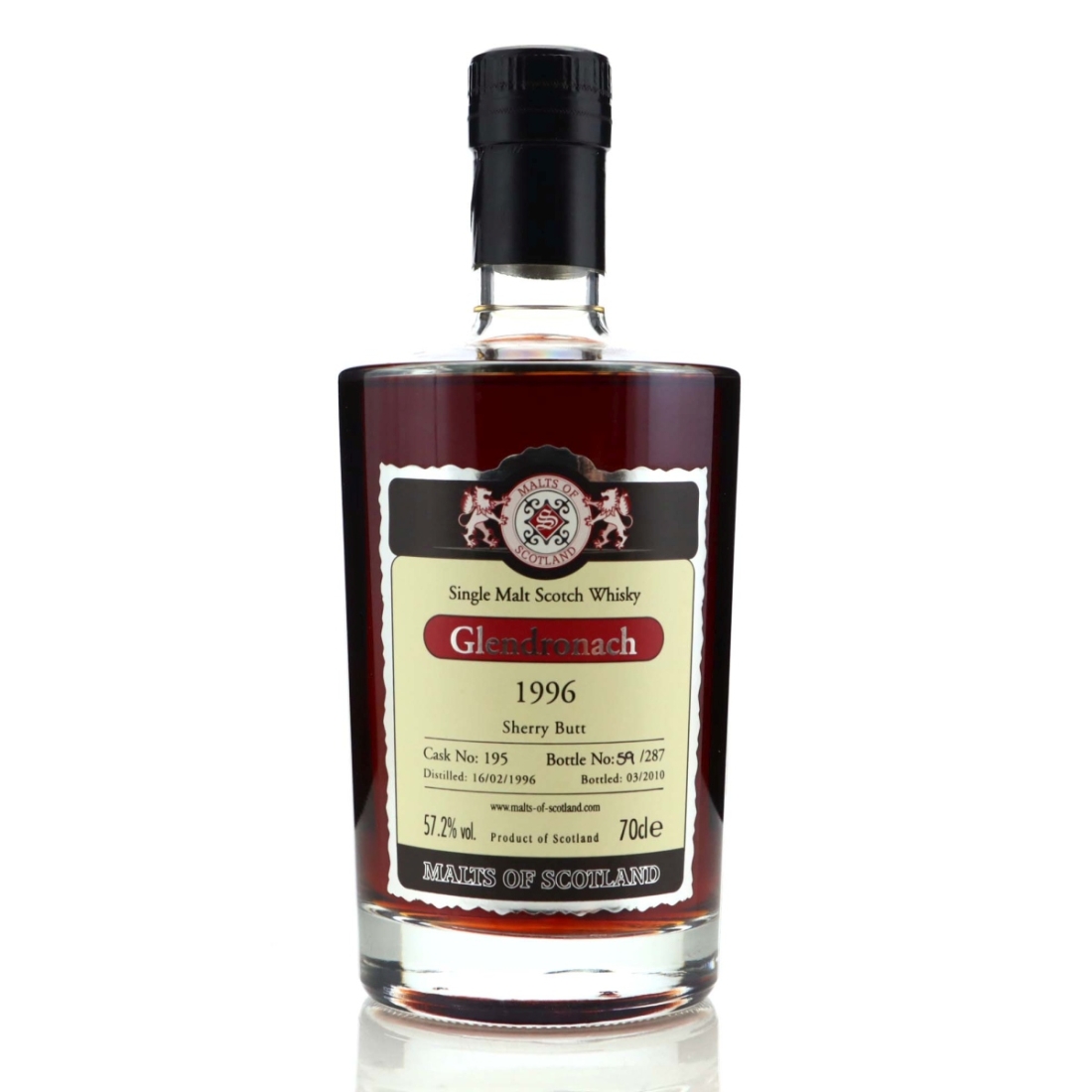 Glendronach 1996 Malts of Scotland Sherry Cask #195