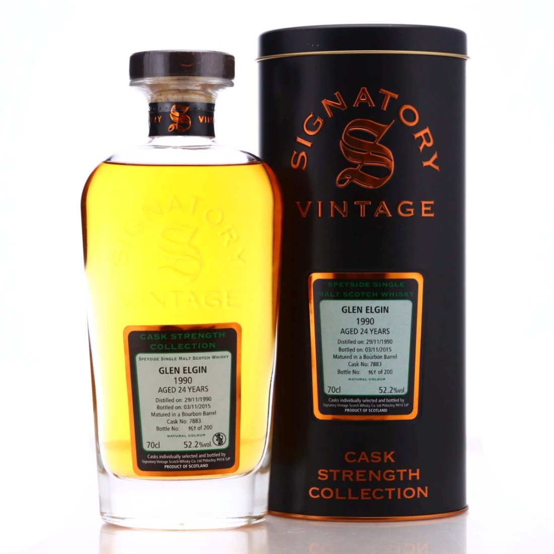 Glen Elgin 1990 Signatory Vintage 24 Year Old Cask Strength