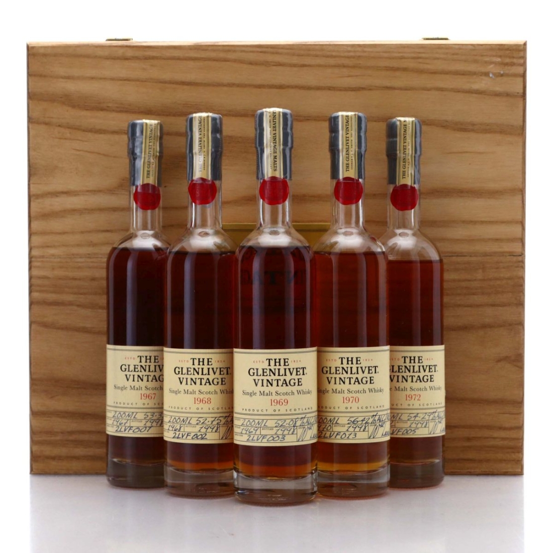 Glenlivet Vintage Collection 1967-1972 / 5 x 20cl
