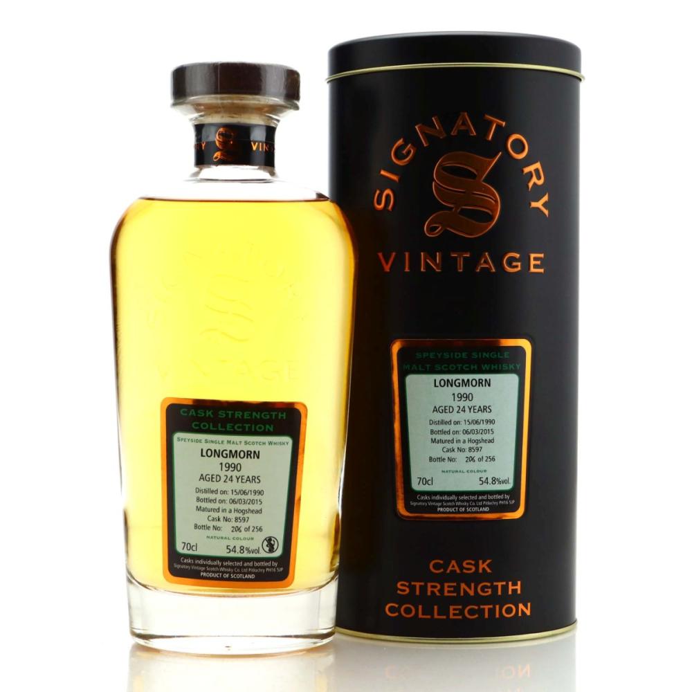 Longmorn 1990 Signatory Vintage 24 Year Old Cask Strength #8597