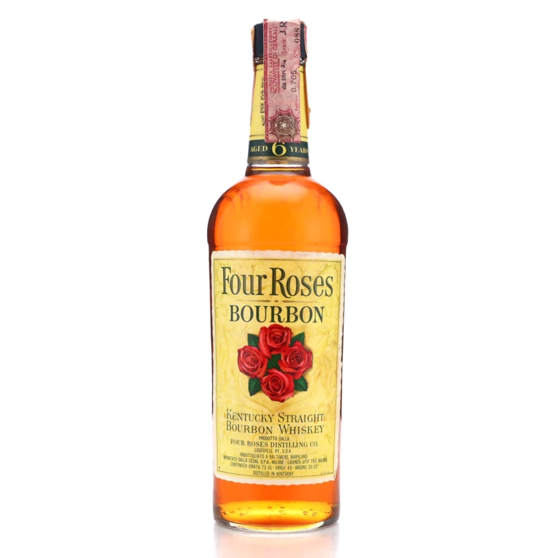 Four Roses 6 Year Old Kentucky Straight Bourbon 1974 / Cedal Import
