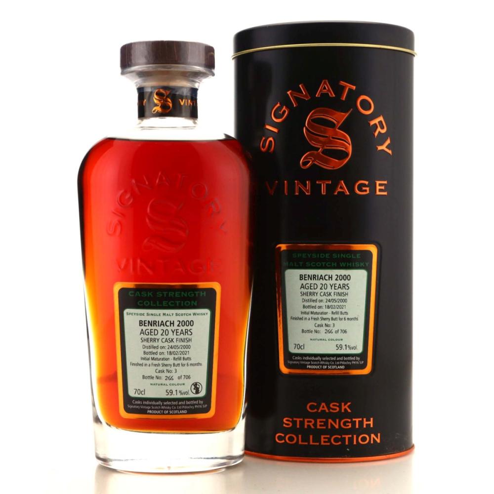 Benriach 2000 Signatory Vintage 20 Year Old Cask Strength